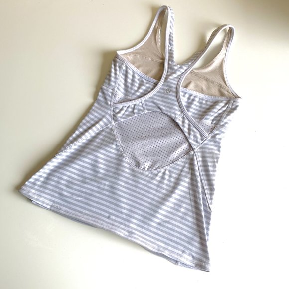 Lululemon Stripe Racerback Tank with Built in Bra - Picture 5 of 7